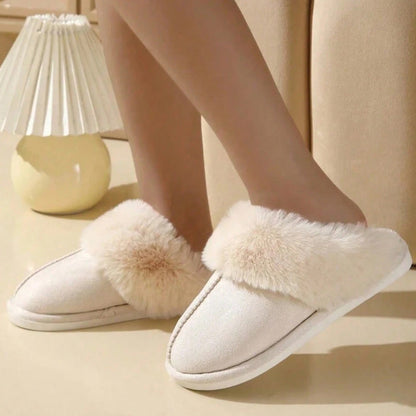 Chaussons Confortables et Chauds pour Femme – Fausse Fourrure, Antidérapants, Soin des Pieds