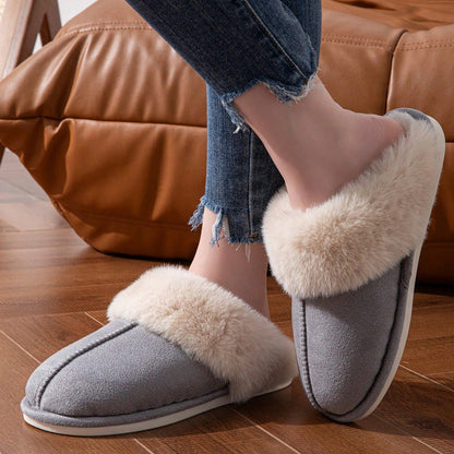 Chaussons Confortables et Chauds pour Femme – Fausse Fourrure, Antidérapants, Soin des Pieds