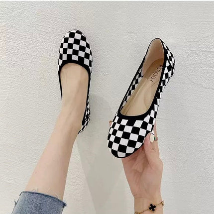 Women's Knit Loafer Flats with Arch Support | Wide Fit Comfort Shoes