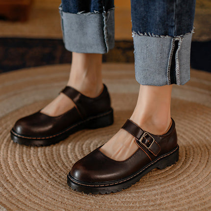 Ballerines Mary Jane Orthopédiques pour Femme | Chaussures Classiques en Cuir au Quotidien