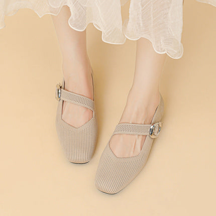 Ballerines Orthopédiques Mary Jane pour Femme | Chaussures Respirantes à Bout Carré en Maille