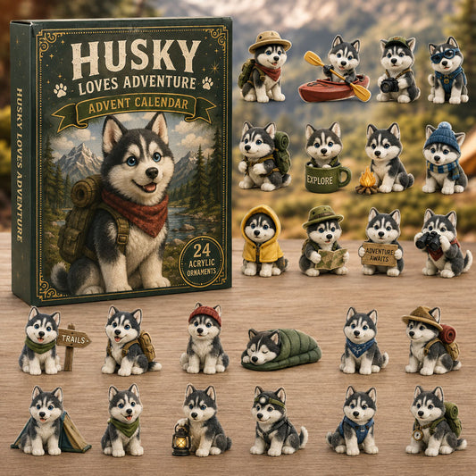 Husky Winter Adventure Advent Calendar 2026 - 24-Day Festive Countdown