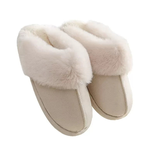 Chaussons Confortables et Chauds pour Femme – Fausse Fourrure, Antidérapants, Soin des Pieds