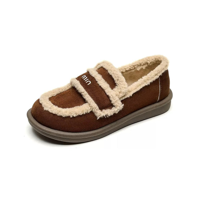 Chaussures mocassins orthopédiques pour femmes | Mocassins d’intérieur en suède vegan chaud à enfiler