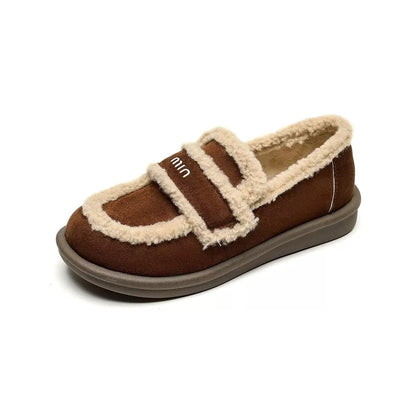 Chaussures mocassins orthopédiques pour femmes | Mocassins d’intérieur en suède vegan chaud à enfiler