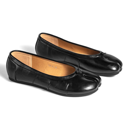 Ballerines Tabis à Bout Fendu Noir - Style Minimaliste