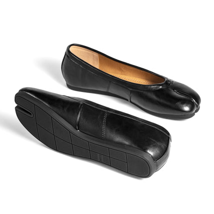 Ballerines Tabis à Bout Fendu Noir - Style Minimaliste