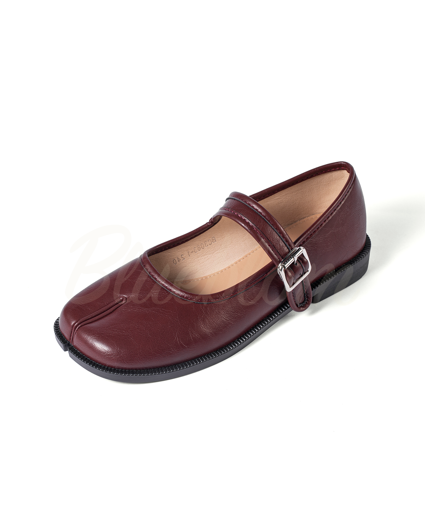 Mary Janes Tabi rouges à bride réglable