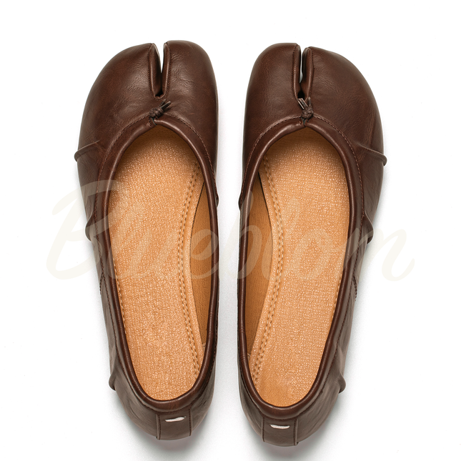 Chaussures Tabi ballerines marron