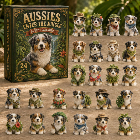 Jungle Aussie Dog Advent Calendar 2026 - 24-Day Festive Countdown