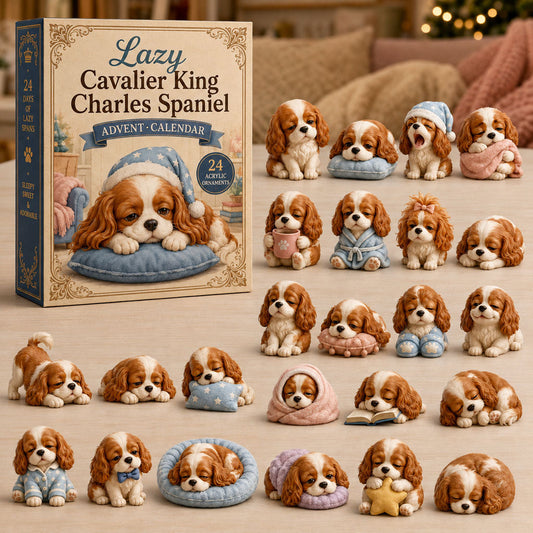 Lazy Cavalier Spaniel Advent Calendar 2026 - 24-Day Festive Countdown