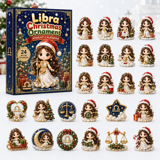 Libra Christmas Ornament Advent Calendar 2026 - 24-Day Festive Countdown