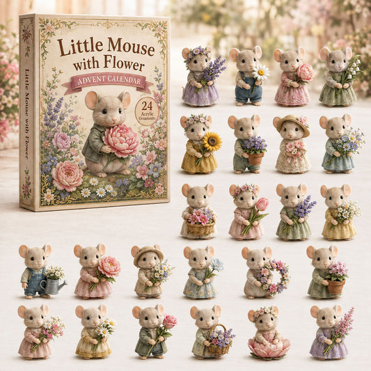 Little Mouse With Flower Advent Calendar 2026 - 24-Day Festive Countdown