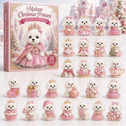 Maltese Christmas Princess Advent Calendar 2026 - 24-Day Festive Countdown