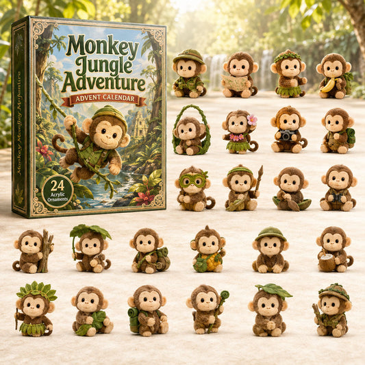 Monkey Jungle Adventure Advent Calendar 2026 - 24-Day Festive Countdown