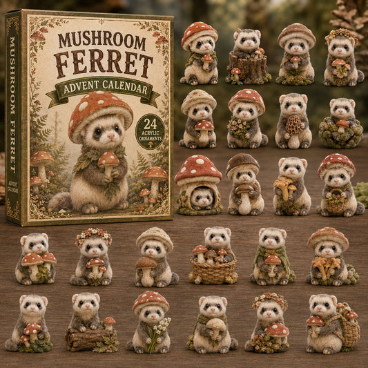 Mushroom Ferret Advent Calendar 2026 - 24-Day Festive Countdown