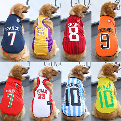 World Cup Dog Football Jersey Sports Soccer National Team Vest