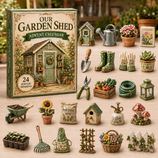 Old Garden Shed Advent Calendar 2026 - 24-Day Festive Countdown