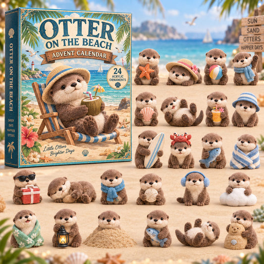Otter On Beach Advent Calendar 2026 - 24-Day Festive Countdown