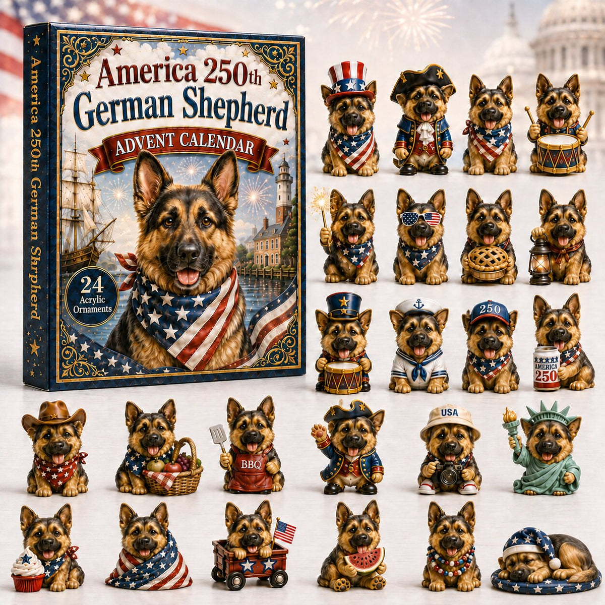Patriot Shepherd Advent Calendar 2026 - 24-Day Festive Countdown