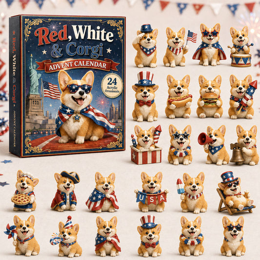 Patriotic Corgi Advent Calendar 2026 - 24-Day Festive Countdown