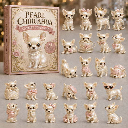 Pearl Chihuahua Dog Advent Calendar 2026 - 24-Day Festive Countdown