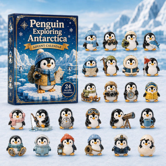 Penguin Exploring Antarctica Advent Calendar 2026 - 24-Day Festive Countdown
