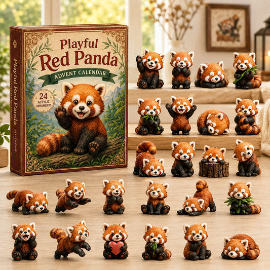 Playful Red Panda Advent Calendar 2026 - 24-Day Festive Countdown