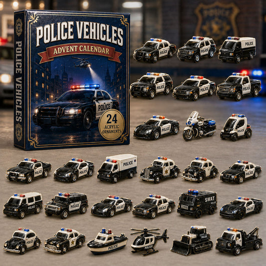 Police Vehicles Fleet Advent Calendar 2026 - 24-Day Festive Countdown