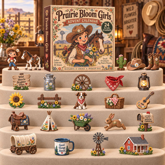 Prairie Bloom Girls Advent Calendar 2026 - 24-Day Festive Countdown
