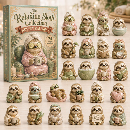 Relaxing Sloth Spa Advent Calendar 2026 - 24-Day Festive Countdown