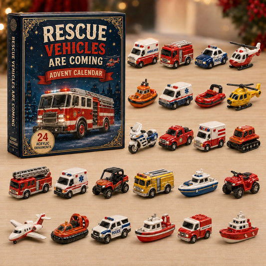 Rescue Vehicles Fleet Advent Calendar 2026 - 24-Day Festive Countdown