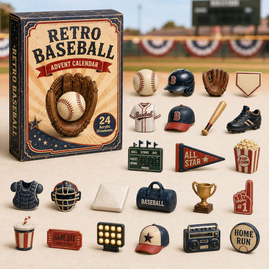 Retro Baseball Advent Calendar 2026 - 24-Day Festive Countdown