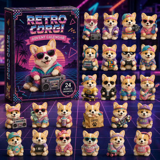 Retro Corgi Advent Calendar 2026 - 24-Day Festive Countdown