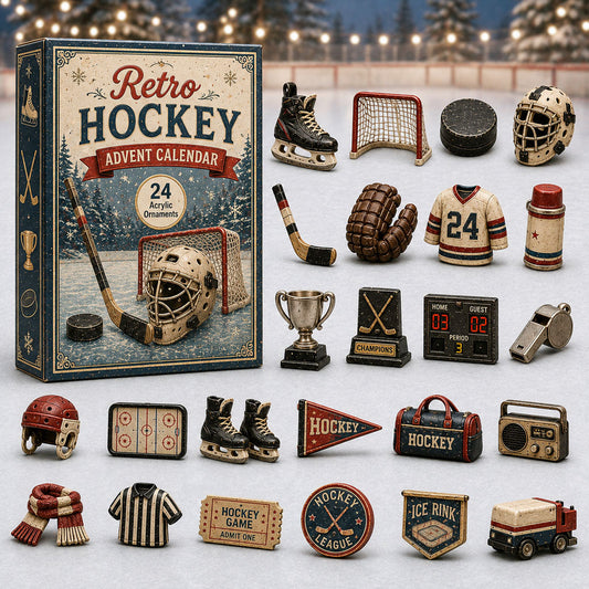 Retro Hockey Advent Calendar 2026 - 24-Day Festive Countdown