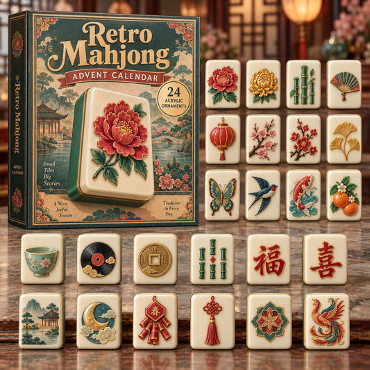 Retro Mahjong Advent Calendar 2026 - 24-Day Festive Countdown