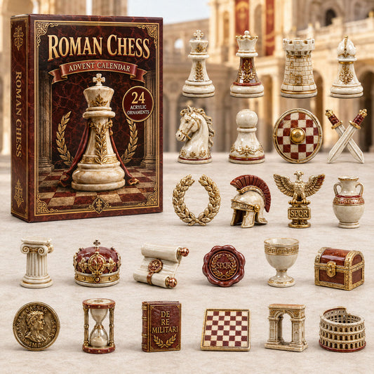 Roman Chess Advent Calendar 2026 - 24-Day Festive Countdown