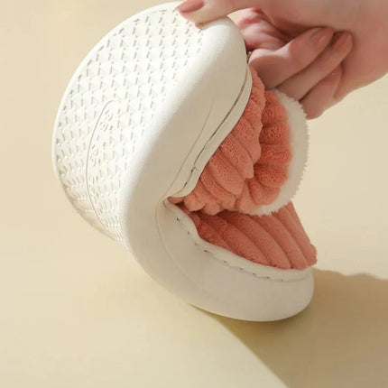 Couples Corduroy Slipper Boots | Warm Fleece Lined with Arch Support