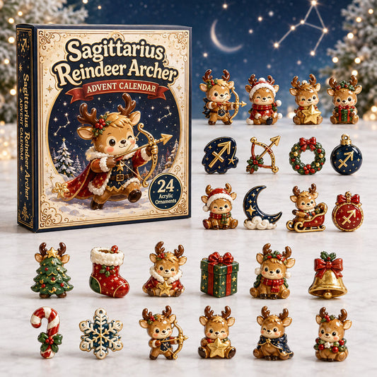 Sagittarius Reindeer Archer Advent Calendar 2026 - 24-Day Festive Countdown