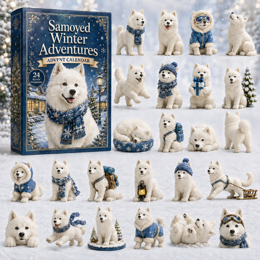 Samoyed Winter Adventures Advent Calendar 2026 - 24-Day Festive Countdown