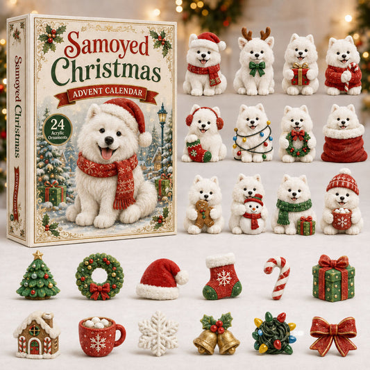 Samoyed Christmas Advent Calendar 2026 - 24-Day Festive Countdown