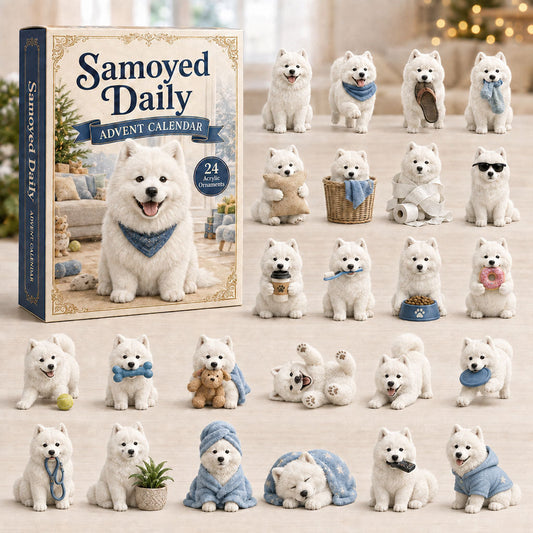 Samoyed Daily Advent Calendar 2026 - 24-Day Festive Countdown