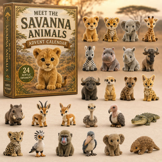 Savanna Animals Life Advent Calendar 2026 - 24-Day Festive Countdown