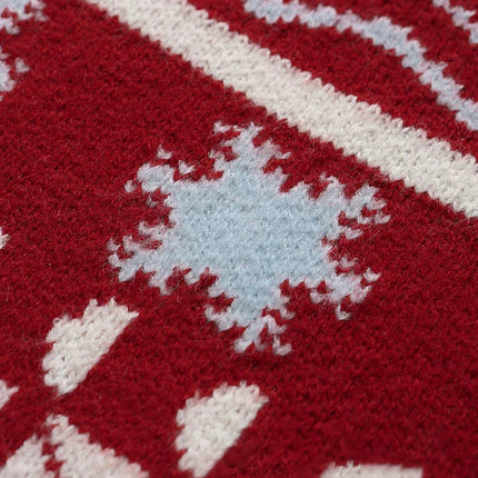 Pull de Noël tricoté à motif de neige