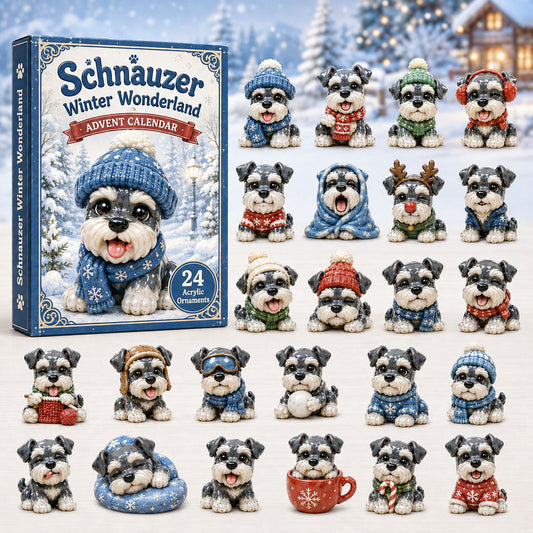 Schnauzer Winter Wonderland Advent Calendar 2026 - 24-Day Festive Countdown