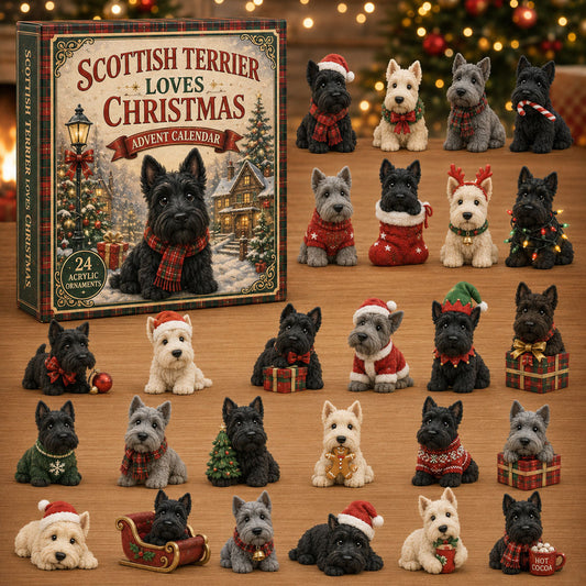 Scottish Terrier Christmas Advent Calendar 2026 - 24-Day Festive Countdown