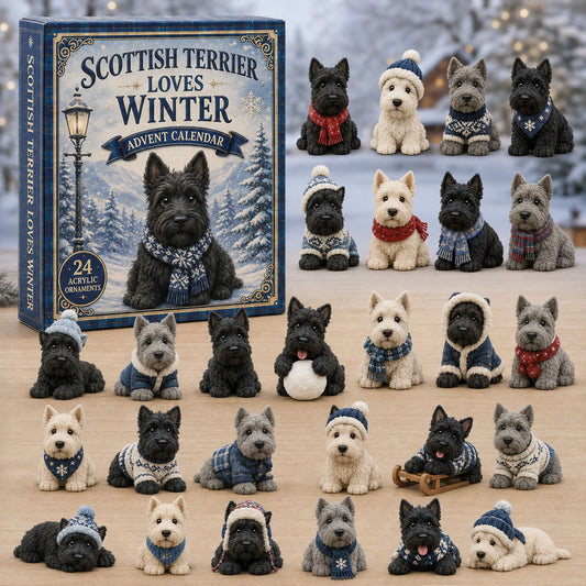 Scottish Terrier Winter Advent Calendar 2026 - 24-Day Festive Countdown