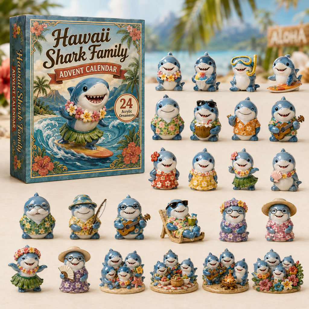 Shark Family Advent Calendar 2026 - 24-Day Festive Countdown