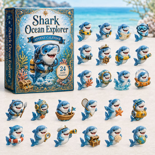 Shark Ocean Explorer Advent Calendar 2026 - 24-Day Festive Countdown