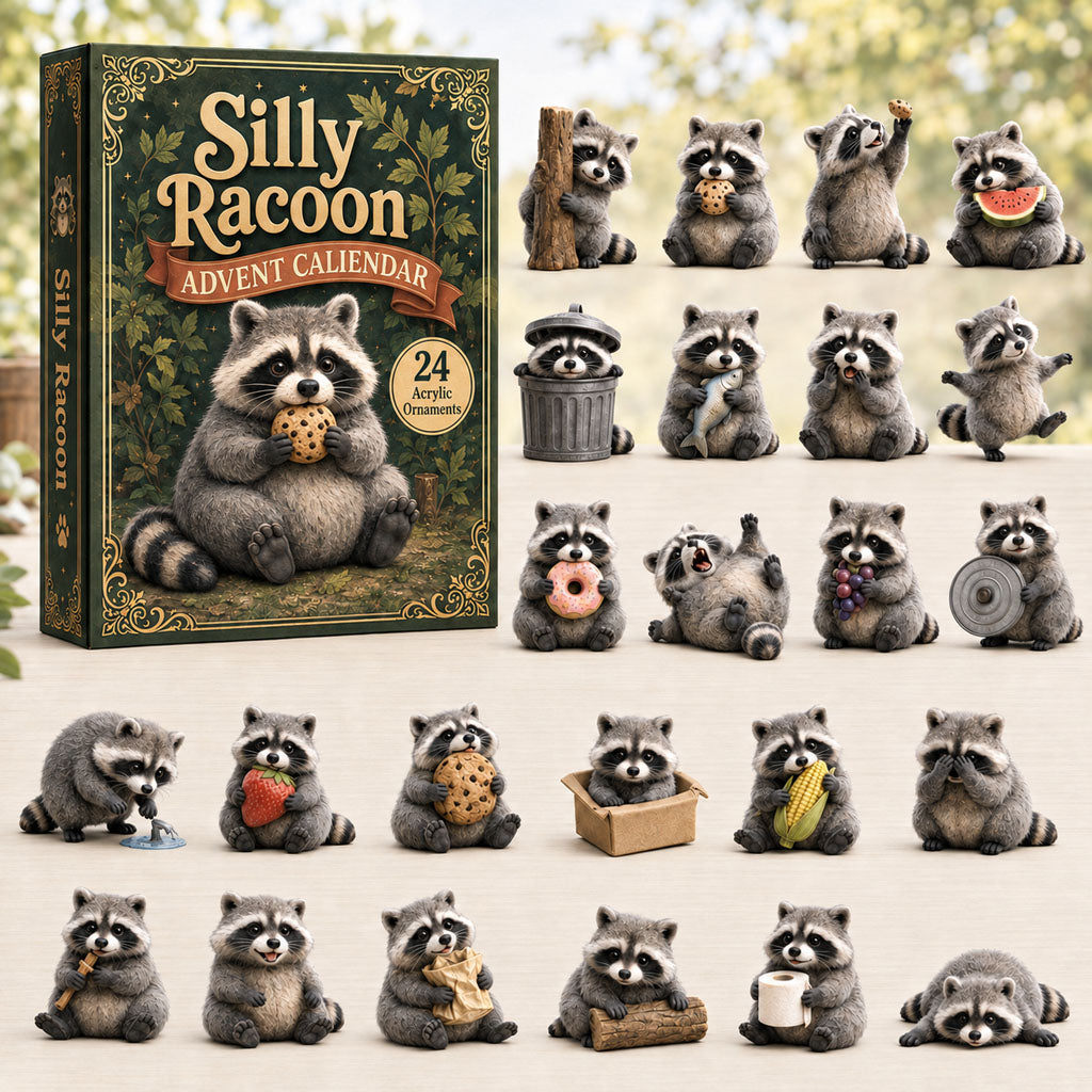 Silly Raccoon Advent Calendar 2026 - 24-Day Festive Countdown